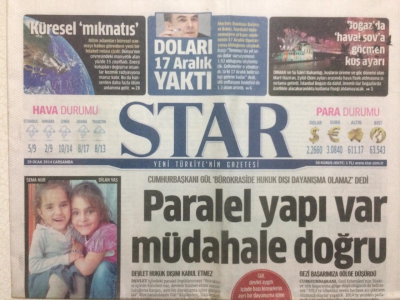 Star Gazetesi 29 Ocak 2014 - Cumhurbaşkanı Gül,Bürokraside Hukuk Dışı Dayanışma Olmaz GZ27951 - 1
