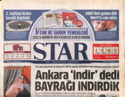 Star Gazetesi 29 Temmuz 2013 - Öcalan Kız Kardeşi İle Görüşecek - Hızlı Tren 10 Durakta Ankaraya Ulaşacak GZ106543 - 1