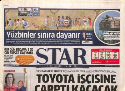 Star Gazetesi 30 Temmuz 2012 - 28 Şubat Model Toyota Tazminata Kızdı Yatırımı Çekme Tehdidinde Bulundu GZ96830 - 1
