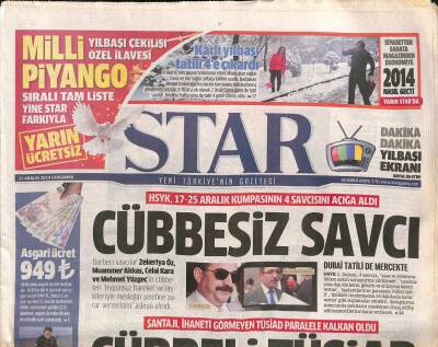 Star Gazetesi 31 Aralık 2014 - Bakan Yıldız,Türk Akımına Ortaklık İçin Yeşil Işık Yaktı GZ106557 - 1