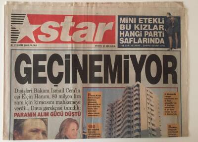Star Gazetesi 31 Ekim 1999 - Geçinemiyor ... GZ31320 - 1