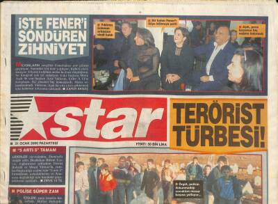 Star Gazetesi 31 Ocak 2000 - Hizbullah Yanlılarından Liderlerine Mezar, Mike Tyson Ringte 6 Trilyon Kazandı, Pamela Anderson, Bill Clinton İzmitte, GS Antepi Ezdi GZ126316 - 1