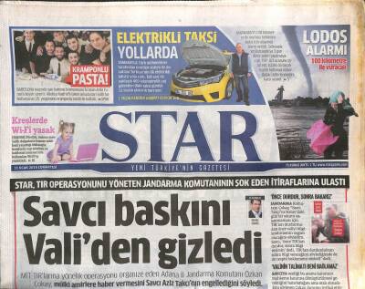 Star Gazetesi 31 Ocak 2015 - Star , Tır Operasyonunu Yöneten Komutanının Şok Eden İtiraflarına Ulaştı GZ109916 - 1