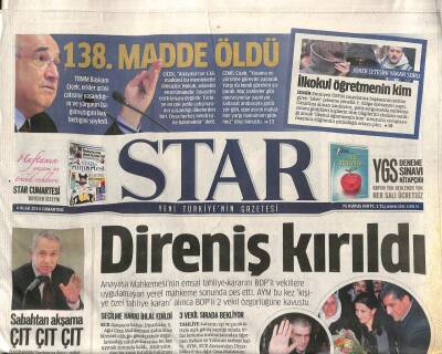 Star Gazetesi 4 Ocak 2014 - Mirandaya Özel Şarkı Sürprizi - Bosna Camilerinde Erdoğana Dua GZ100635 - 1