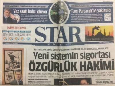Star Gazetesi 4 Temmuz 2012 - Yeni Sistemin Sigortası Özgürlük Hakimi GZ29464 - 1