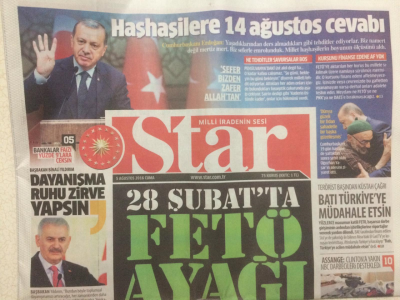 Star Gazetesi 5 Ağustos 2016 - 28 Şubatta Fetö Ayağı GZ29060 - 1