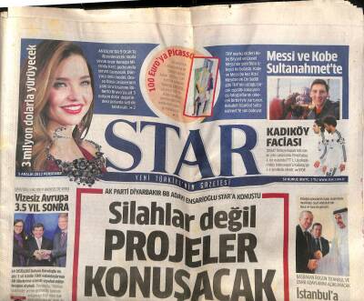 Star Gazetesi 5 Aralık 2013 - Messi Ve Kobe Sultanahmette - Vizesiz Avrupa 3.5 Yıl Sonra GZ98875 - 1