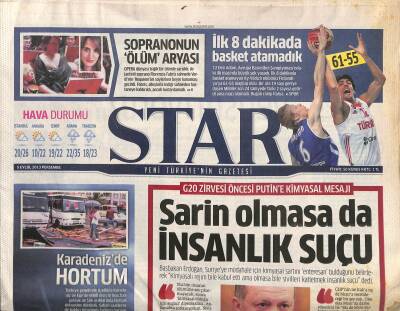 Star Gazetesi 5 Eylül 2013 - Süryanilere Tapu Kıskacı - Karadenizde Hortum GZ116581 - 1