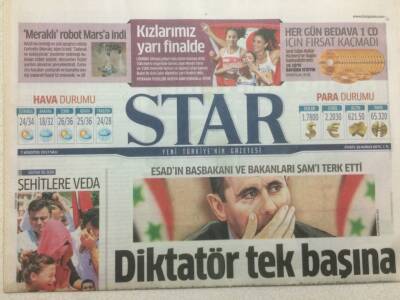 Star Gazetesi 7 Ağustos 2012 - Diktatör Beşer Eset Tek Başına GZ47216 - 1