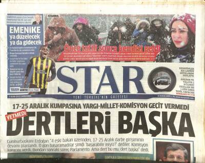 Star Gazetesi 7 Ocak 2015 - 1725 Aralık Kumpasına Yargı Geçit Vermedi GZ101048 - 1