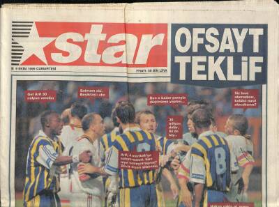 Star Gazetesi 9 Ekim 1999 - Fenerbahçe Ezeli Rakibi Galatasaraya Ortak Olmak İstiyor GZ84802 - 1