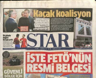 Star Gazetesi 9 Temmuz 2015 - Kandil Emretti , HDPli Vekil Yol Kesti - İşte FETÖnün Resmi Belgesi GZ124752 - 1