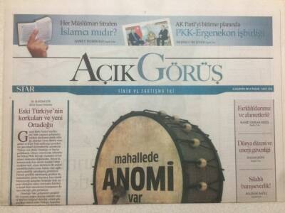 Star Gazetesi Açık Görüş Eki 5 Ağustos 2012 - Eski Türkiyenin Korkuları Ve Yeni Ortadoğu GZ47779 - 1