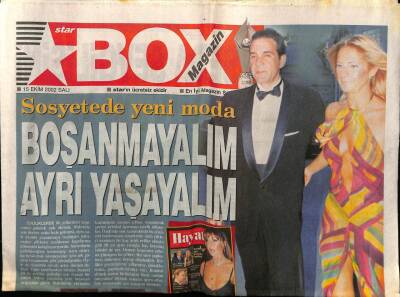 Star Gazetesi Box Eki 15 Ekim 2002 - Sosyetede Yeni Moda,Boşanmayalım Ayrı Yaşayalım GZ78383 - 1