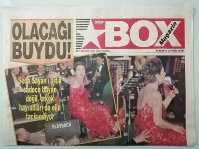 Star Gazetesi Box Magazin Eki 9 Nisan 2003 Gülben Ergen Nereye Uzun Ayaklı Bar Koltuğu Da Oraya -GZ14706 - 1