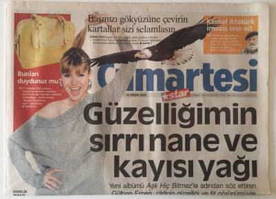 Star Gazetesi Cumartesi Eki 12 Nisan 2008 - Gülben Ergen Yeni Albümü Aşk Hiç Bitmezle Adından Söz Ettiriyor GZ22121 - 1