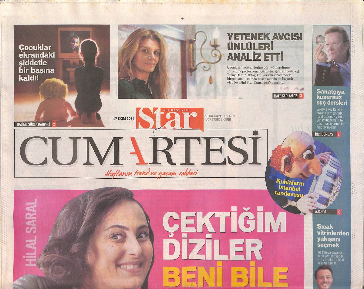 Star Gazetesi Cumartesi Eki 17 Ekim 2015 - Johnny Depp'in 