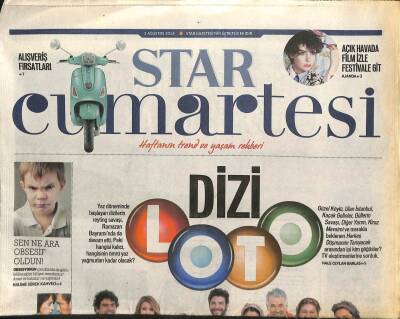 Star Gazetesi Cumartesi Eki 2 Ağustos 2014 - Açık Havada Film İzle Festivale Git GZ116630 - 1