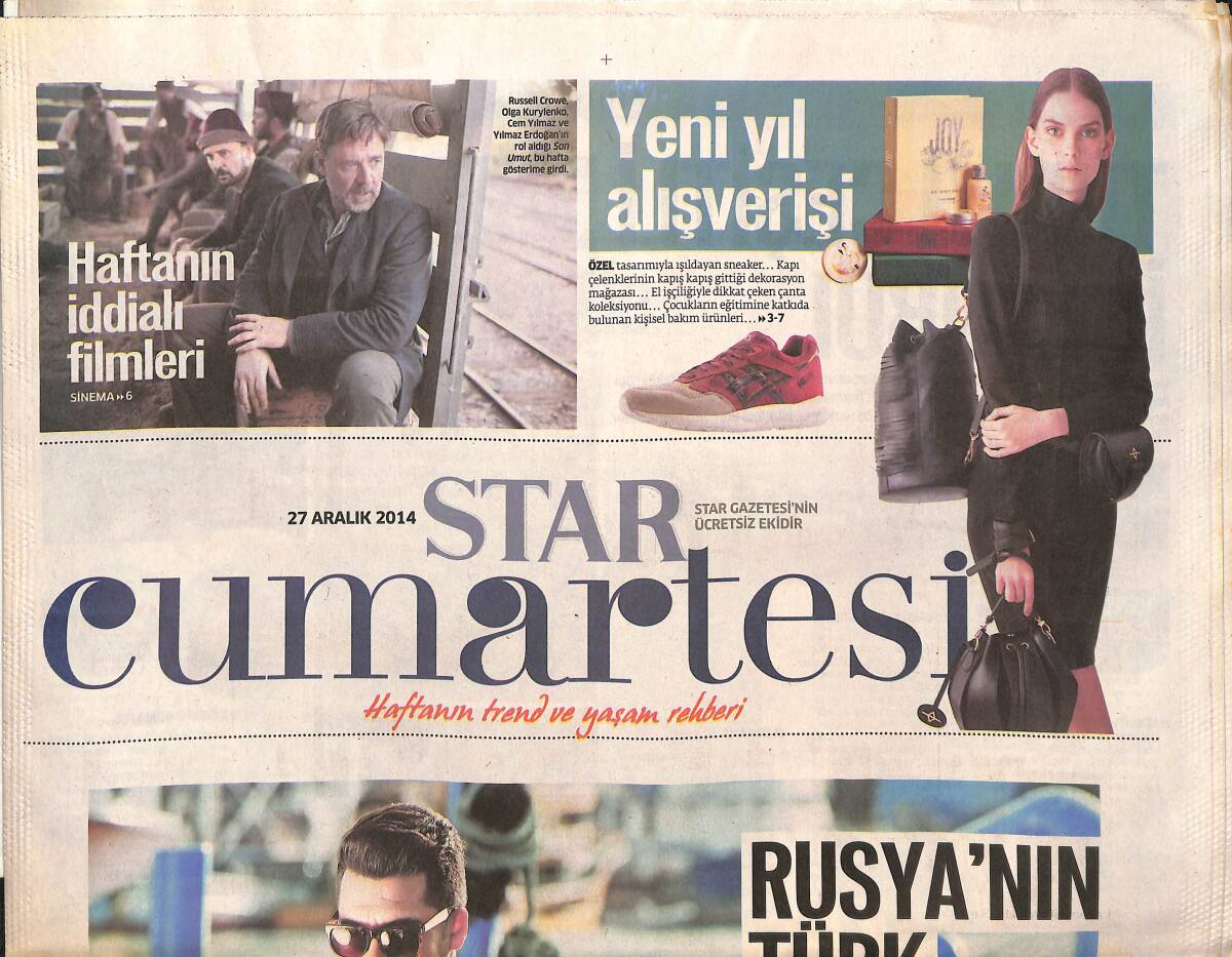 Star Gazetesi Cumartesi Eki 27 Aralık 2014 - Rusya'nın Türk Pop Starı Adil Karaca - Kenan Doğulu Sallayacak GZ137025 - 1