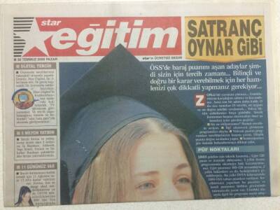 Star Gazetesi Eğitim Eki 30 Temmuz 2000 - Öss Adayları,Kader Pusulası GZ47222 - 1