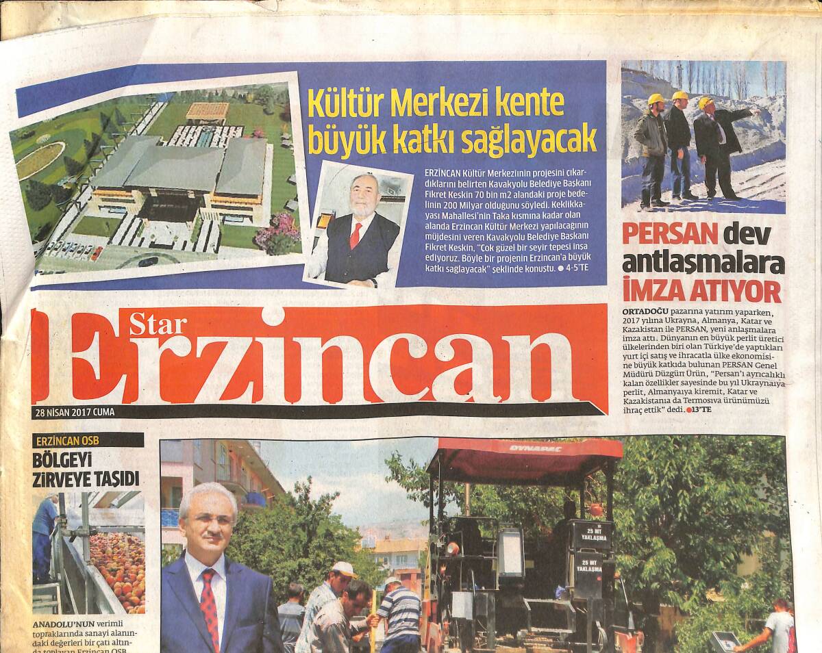 Star Gazetesi Erzincan Eki 28 Nisan 2017 - Anadolu'da Dünya Okulu Erzincan Üniversitesi - Erzincan OSB Bölgeyi Zirveye Taşıdı! GZ137278 - 1