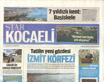 Star Gazetesi Kocaeli Eki 31 Ağustos 2015 - Marmaranın Kalbindeki Eğitim Yuvası Gebze Teknik Üniversitesi - Tatilin Yeni Gözdesi İzmit Körfezi GZ123277 - 1