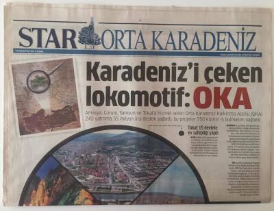 Star Gazetesi Orta Karadeniz Eki 10 Ağustos 2012 - Karadenizi Çeken Lokomotif OKA GZ28398 - 1