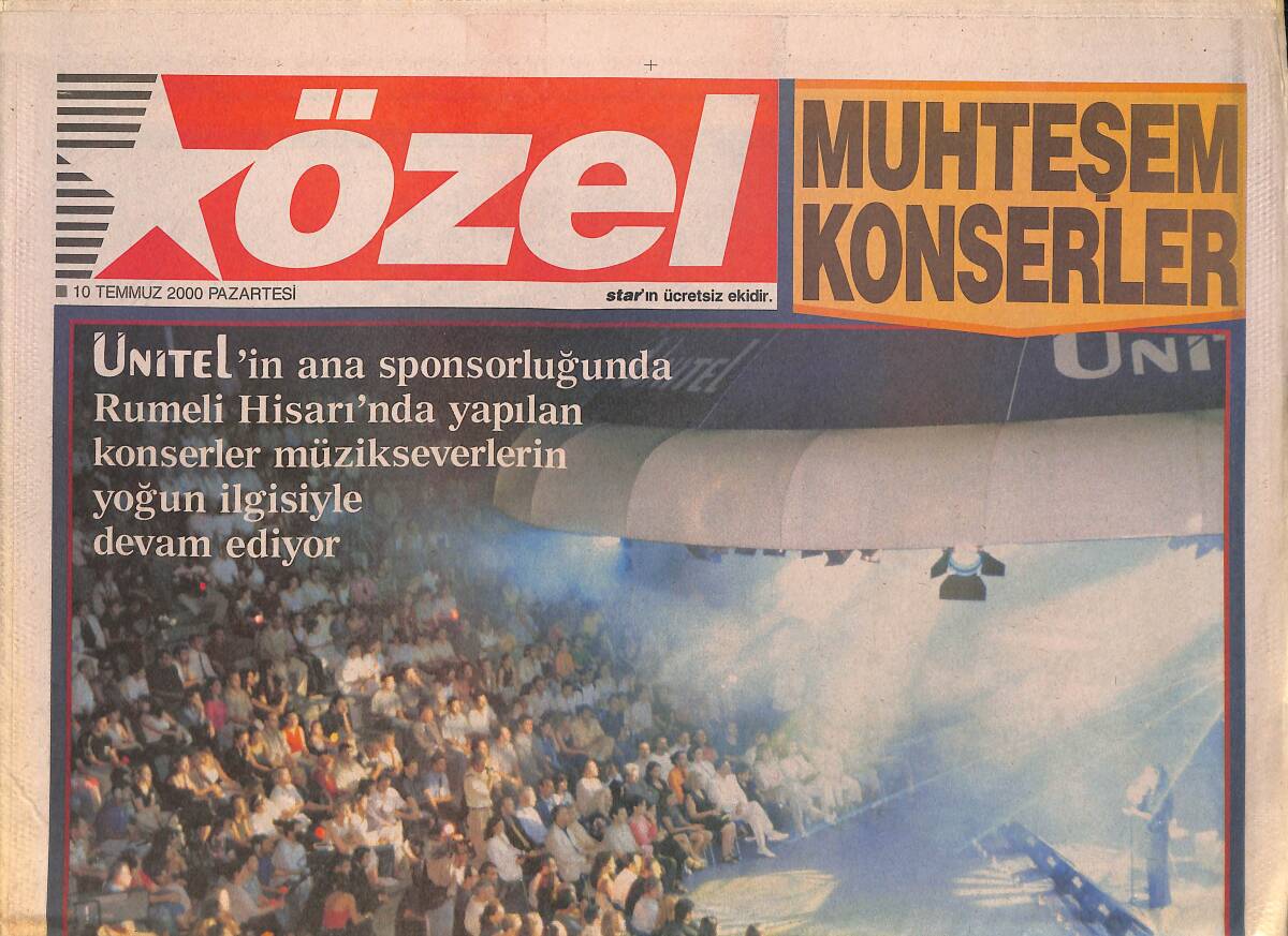 Star Gazetesi Özel Eki 10 Temmuz 2000 - Oyunca Şehnaz Çakıralp 