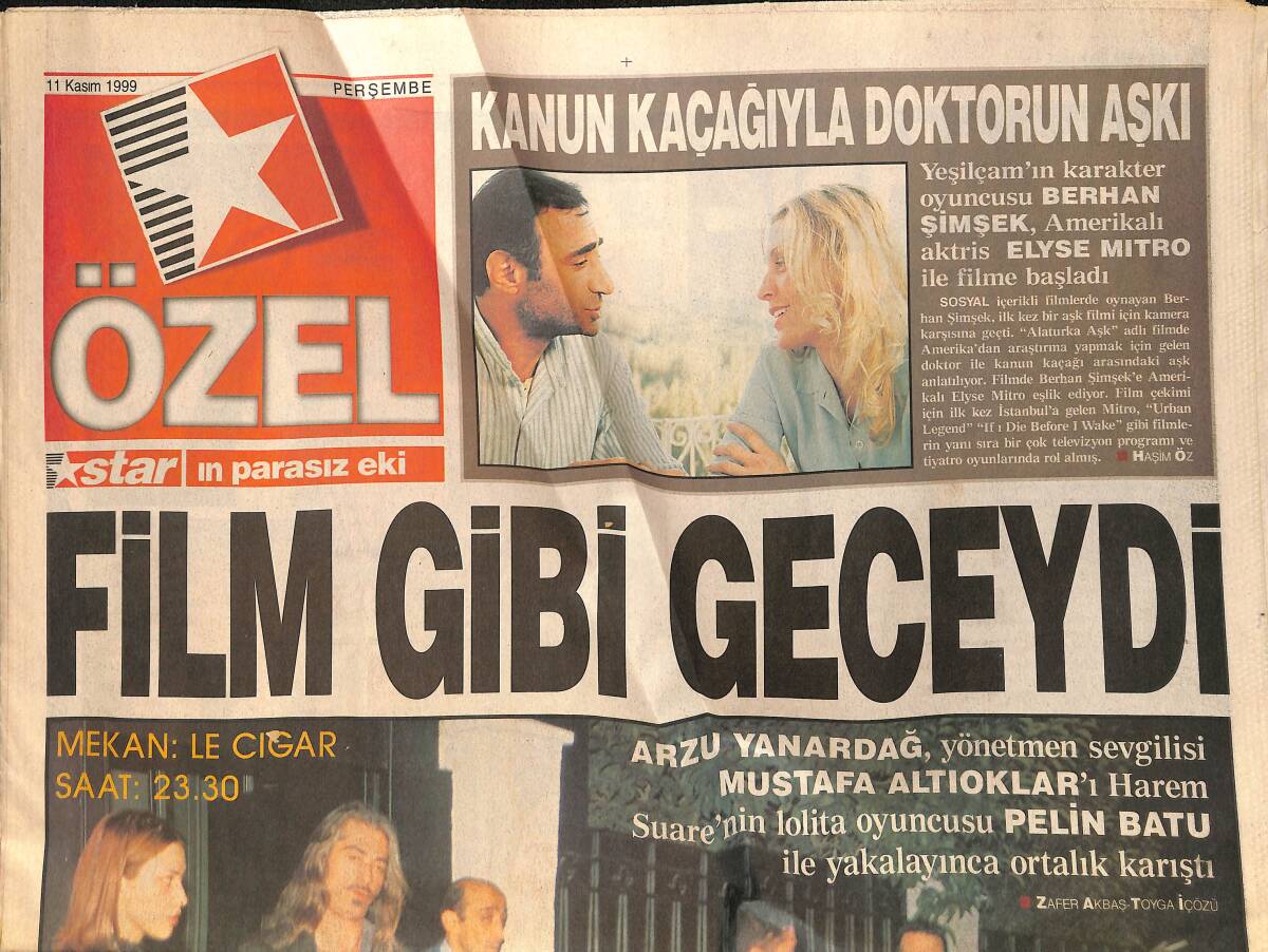 Star Gazetesi Özel Eki 11 Kasım 1999 - Yonca Evcimik Şov GZ155402 - 1