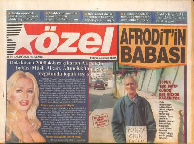Star Gazetesi Özel Eki 23 Kasım 2000 - Yeşilçamda Bir İranlı Cihangir Gaffari - Emel Sayına Bravo GZ126682 - 1