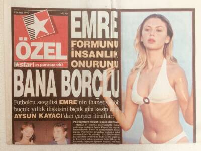Star Gazetesi Özel Eki 9 Mayıs 1999 - Aysun Kayacı Emre İnsanlık Onurunu Bana Borçlu Dedi GZ40032 - 1