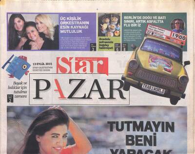 Star Gazetesi Pazar Eki 13 Eylül 2015 - Müzisyen Uğur Işık İle İyi İnişler ! - Başkanlıkı Osmanlı da İstemişti GZ119501 - 1