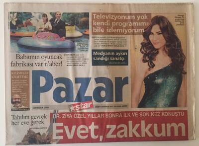 Star Gazetesi Pazar Eki 20 Nisan 2008 - Şebnem Dönmez TV Programlarıyla Tiyatroyu Bir Arada Yürütüyor GZ22643 - 1