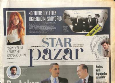 Star Gazetesi Pazar Eki 25 Kasım 2012 - Başbakan Erdoğan Obamanın Ağabeyi Gibi GZ107771 - 1