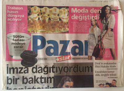 Star Gazetesi Pazar Eki 6 Nisan 2008 - Trabzon Hasırı Dünyaya Açılıyor , Tuğba Özay İle Röportaj GZ22123 - 1