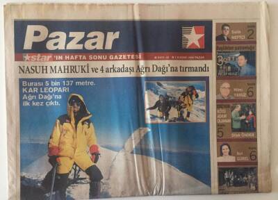 Star Gazetesi Pazar Eki 7 Kasım 1999 - Nasuh Mahruki Ve 4 Arkadaşı Ağrı Dağına Tırmandı GZ22427 - 1