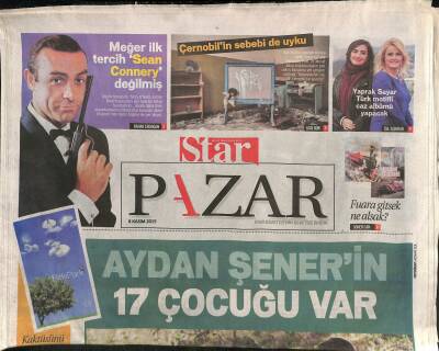 Star Gazetesi Pazar Eki 8 Kasım 2015 - Aydan Şenerin 17 Çocuğu Var GZ116480 - 1