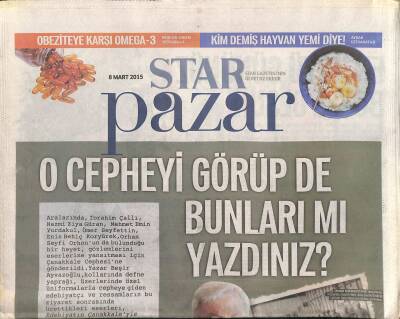 Star Gazetesi Pazar Eki 8 Mart 2015 - Yönetmen Caner Erzincanın Filminde Kardeşi de Rol Aldı GZ117078 - 1
