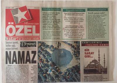 Star Gazetesi Ramazan Özel Eki 12 Aralık 1999 - Camilerimiz Valide Camii Bir Saray Gibi GZ22421 - 1
