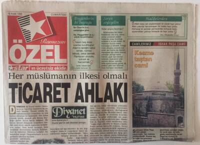 Star Gazetesi Ramazan Özel Eki 18 Aralık 1999 - Camilerimiz İshak Paşa Camii Kesme Taştan Cami GZ22423 - 1