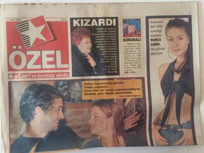 Star Gazetesi Star Özel Eki 11 Ocak 2000 - Son Günlerde Popüler Dizisi Yılan Hikayesinin Başrol Oyuncuları M.Ali Alabora İle Meltem Cumbul Yapımcıların Gözdesi GZ22442 - 1