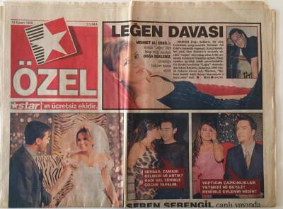 Star Gazetesi Star Özel Eki 19 Kasım 1999 - Seren Serengil Eski Aşkı Emrahı Konuk Ettiği Programında Gelinlik Giydi GZ26522 - 1