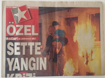 Star Gazetesi Star Özel Eki 8 Eylül 1999 - Üvey Baba Dizi Setinde Yangın Krizi GZ22618 - 1