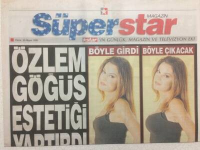 Star Gazetesi Süper Star Eki 30 Mayıs 1999 - Özlem Yıldız Göğüs Estetiği Yaptırdı GZ35633 - 1