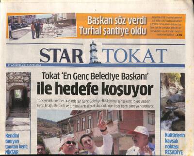 Star Gazetesi Tokat Eki 27 Ağustos 2014 - Kendini Tanıyan Tanıtan Kent NİKSAR GZ117061 - 1