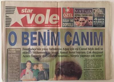Star Gazetesi Vole Eki 7 Eylül 1999 - Futbolcuların Gizli Dopingi Milyarlık Starların Maç Öncesinde Neler Yaptığını Biliyor Muydunuz? GZ22666 - 1