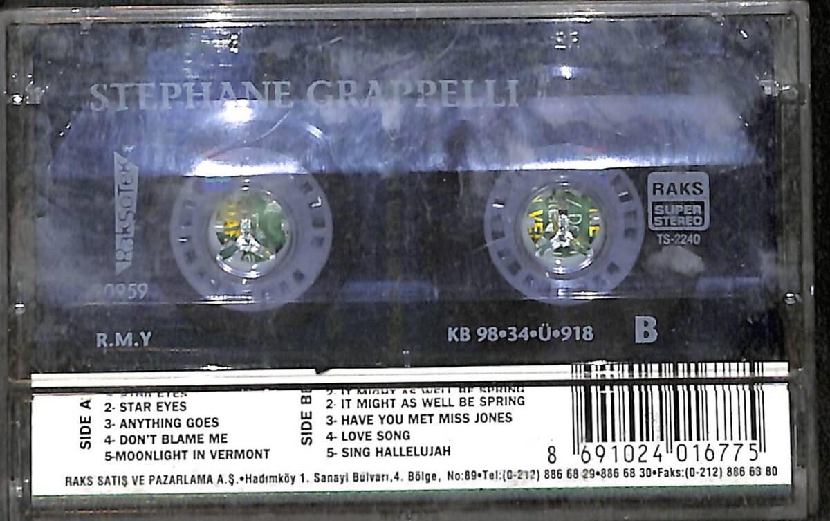 Stephane Grapelli Kaset (İkinci El Kaset) KST29814 - 2