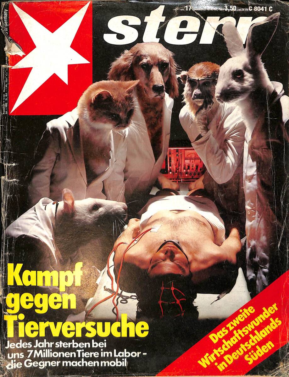 Stern Magazin 18 April 1984 - Kampf Gegen Tierversuche, Monte Carlo, Diego Sockers NDR92139 - 1