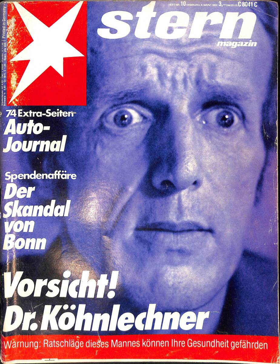 Stern Magazin 4 March 1982 - Diana Rigg, San Salvador, Dr. Manfred Köhnlechner, Charles A. Lindbergh NDR92142 - 1