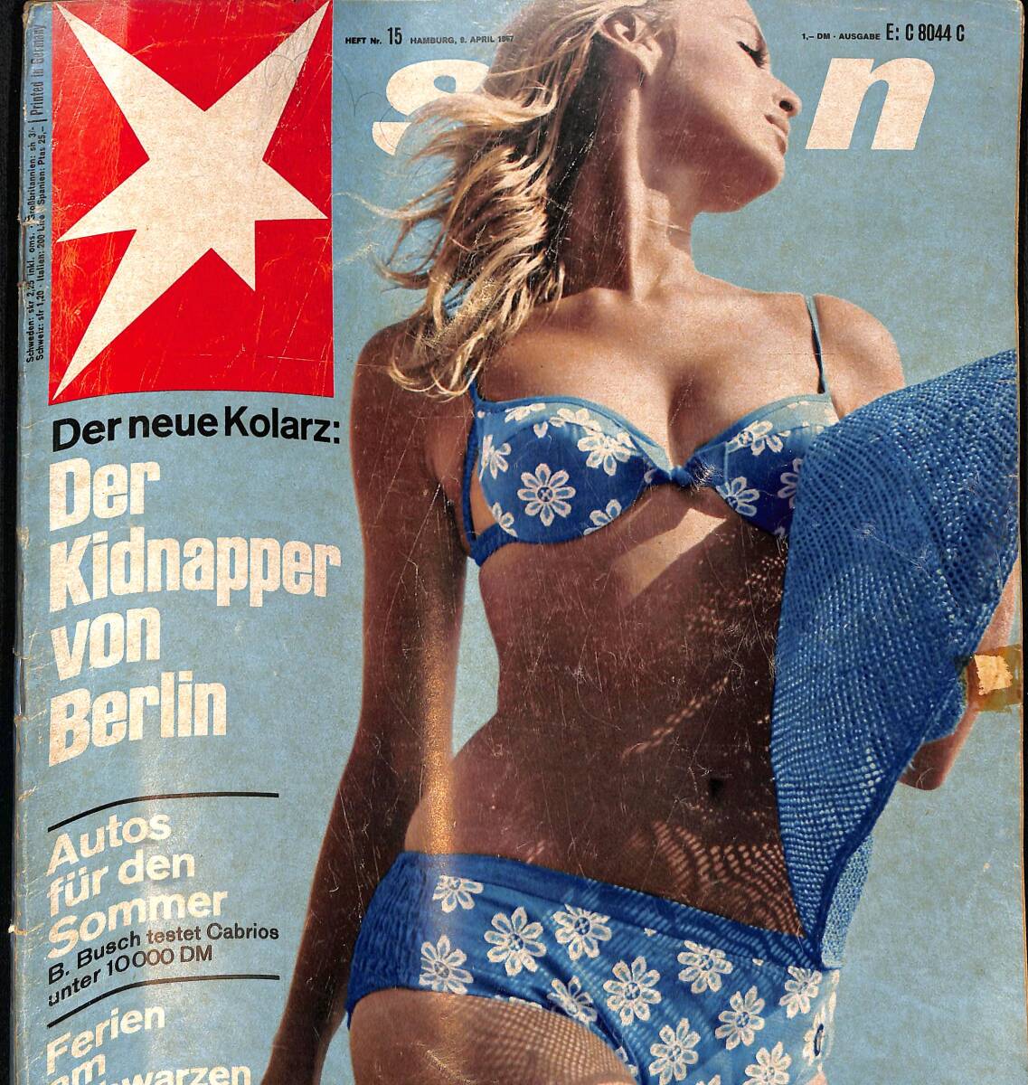 Stern Magazin 9 April 1967 - Dr. Ludwig Böckel, Sammy Davis Jr., Jacqueline Kennedy NDR92152 - 1